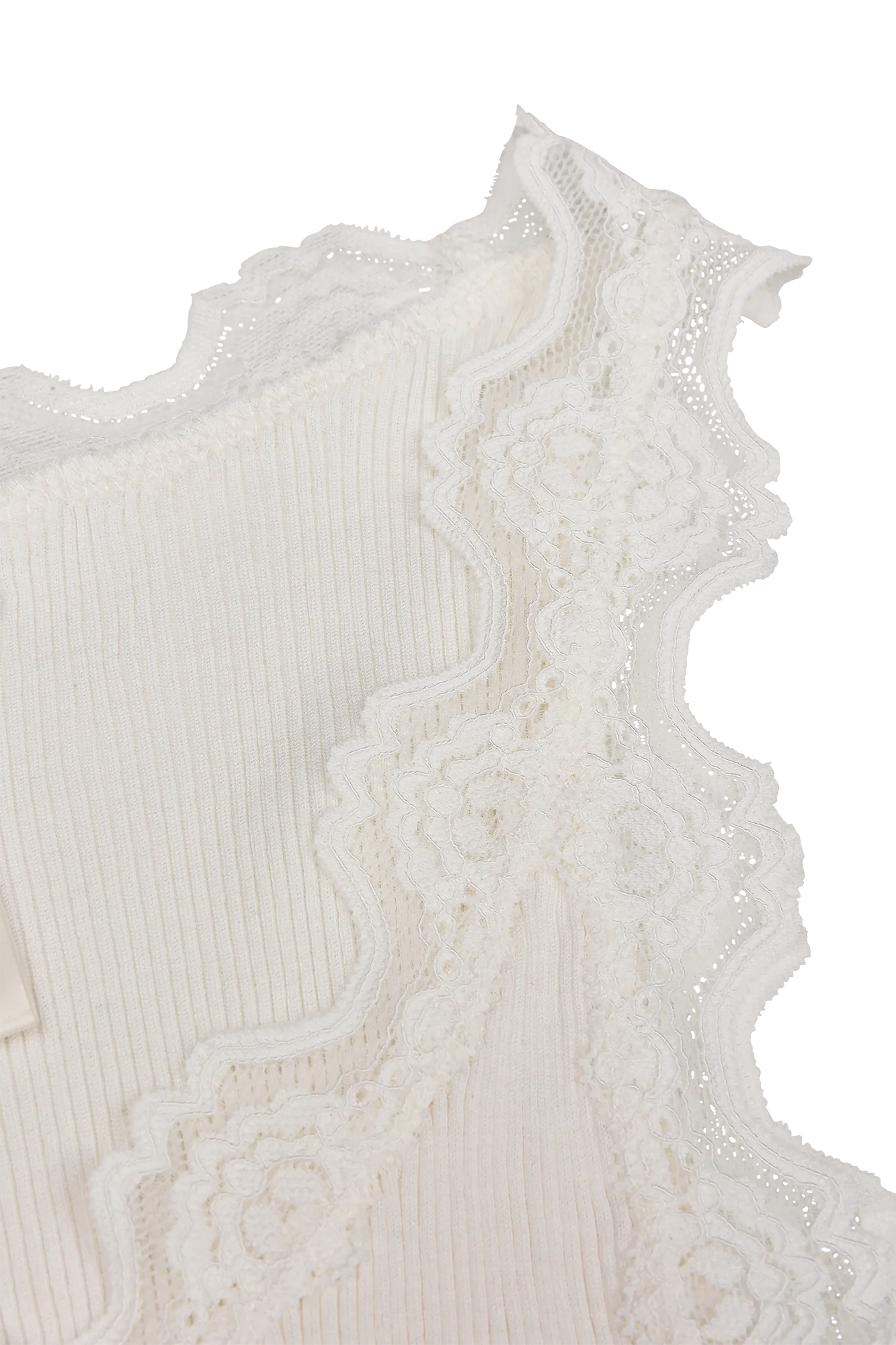 Babette SL U-neck Lace Off-white - Image 3