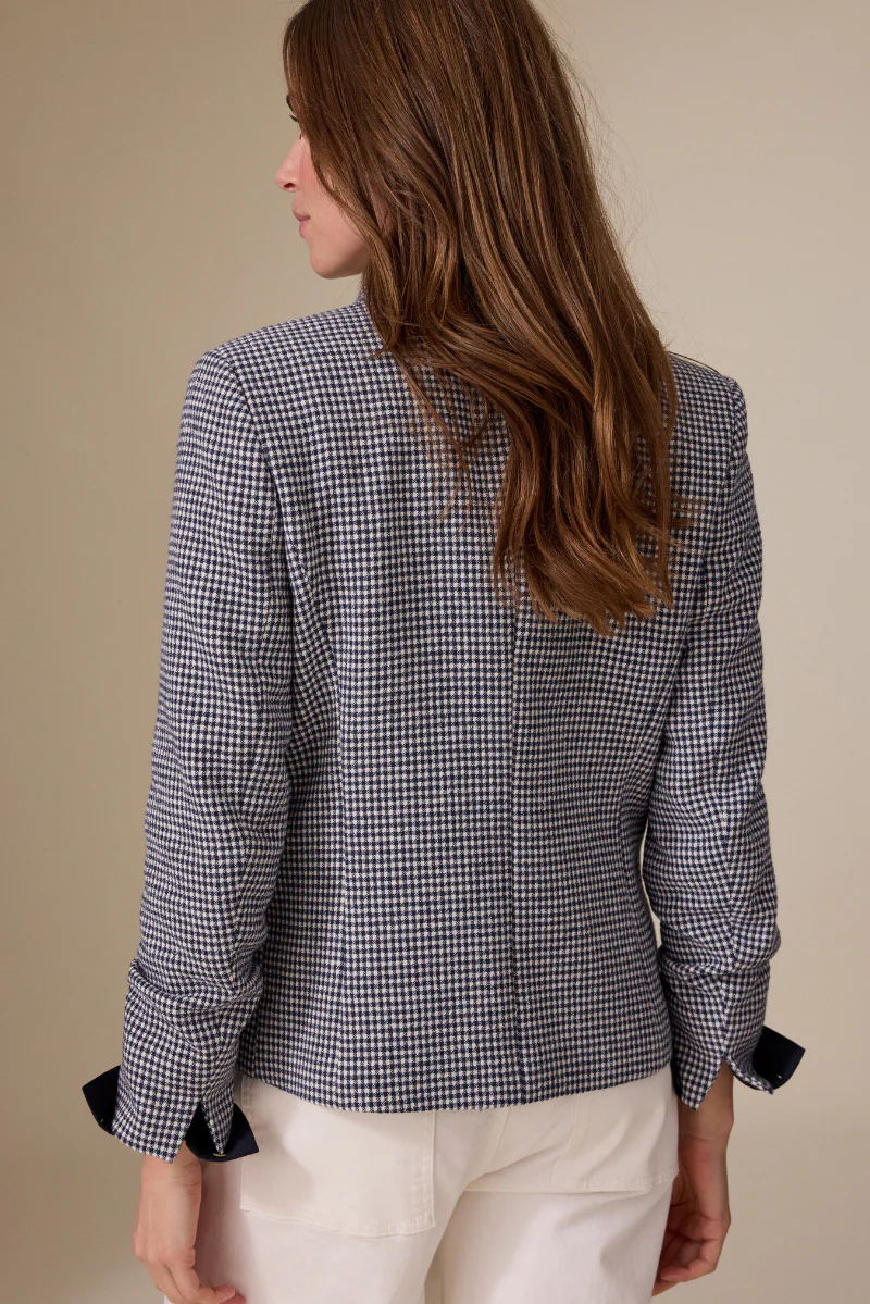 Kayla Blazer Marine-navy Print - Image 4