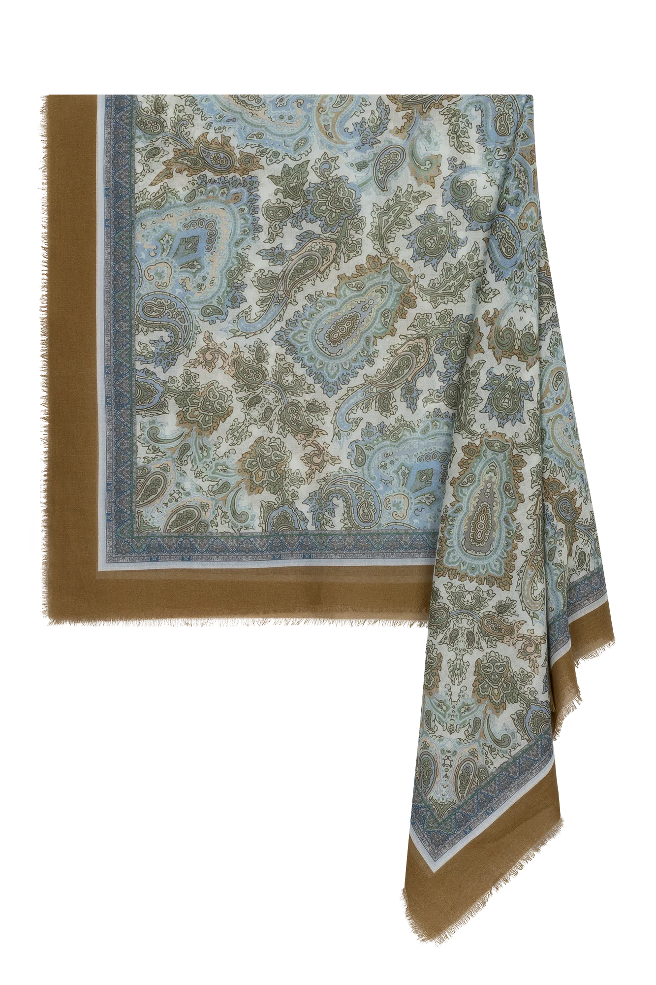 Gaby Shawl Khaky Print