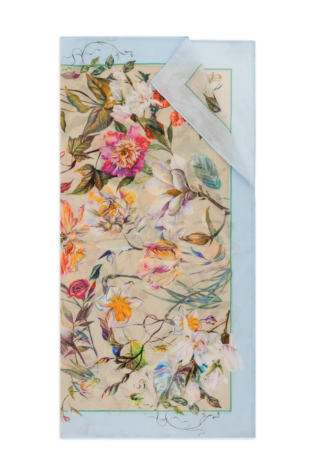 Genta Shawl Licht Blauw Print - Image 3