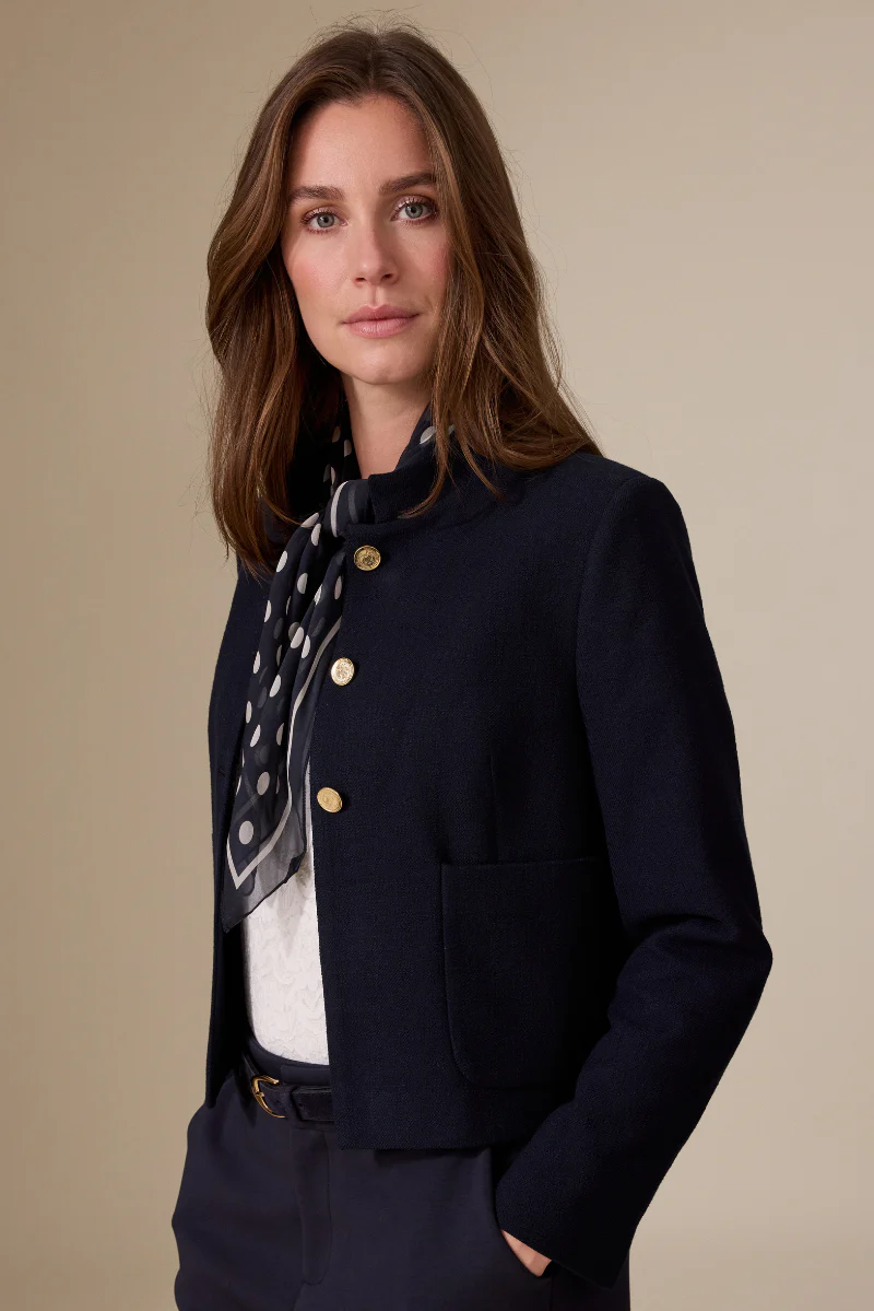 Hilde Shawl Marine-navy Print - Image 2