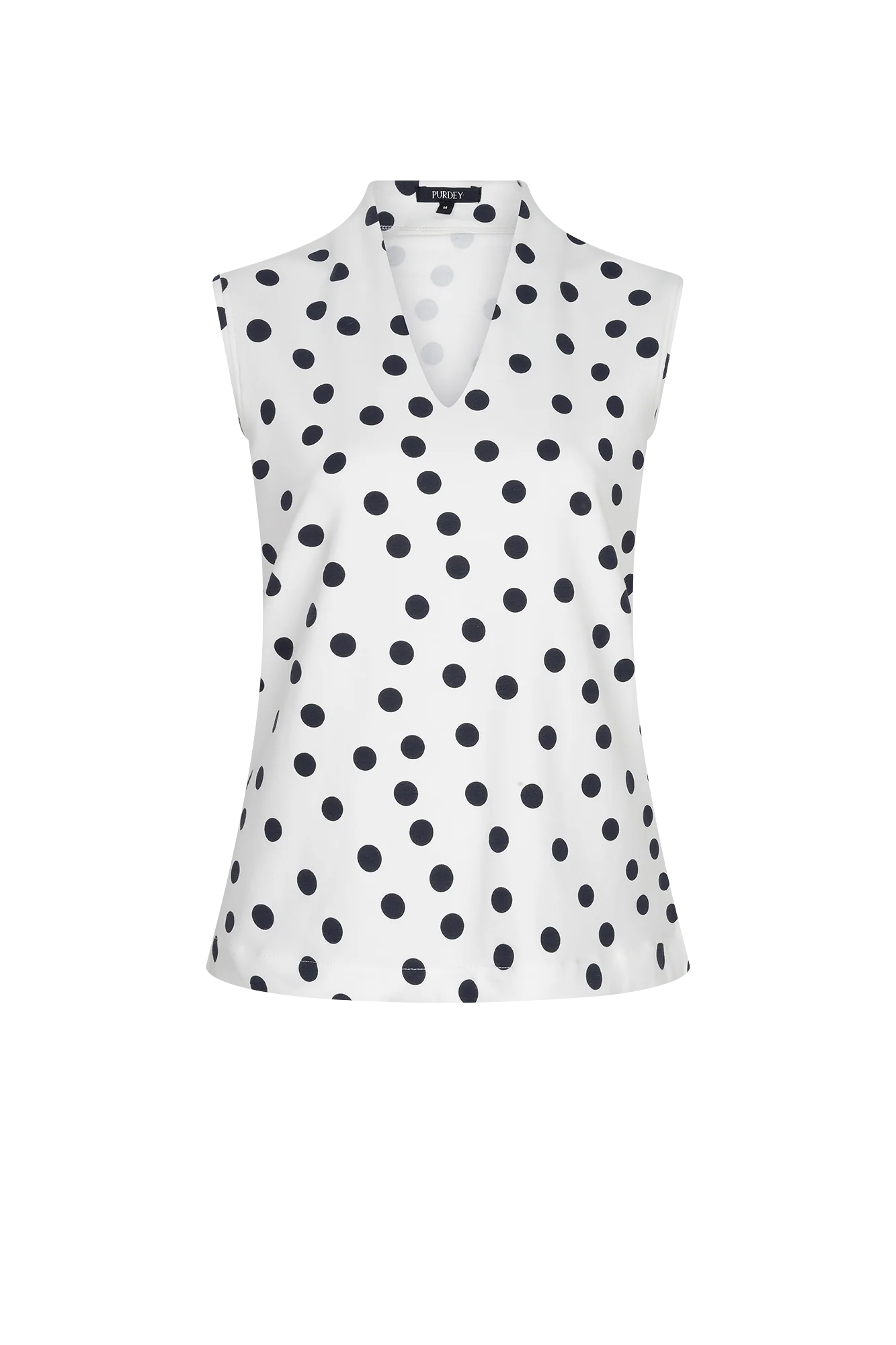 Karo Top Marine-navy Print