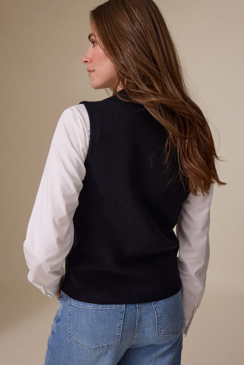 Lisa Gilet Marine-navy - Image 4
