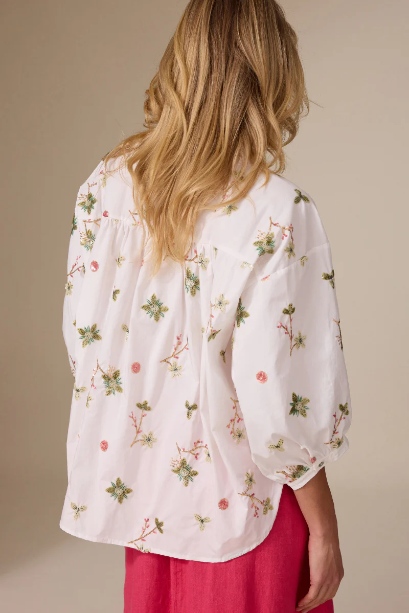 Luna Blouse Off-white Print - Image 4