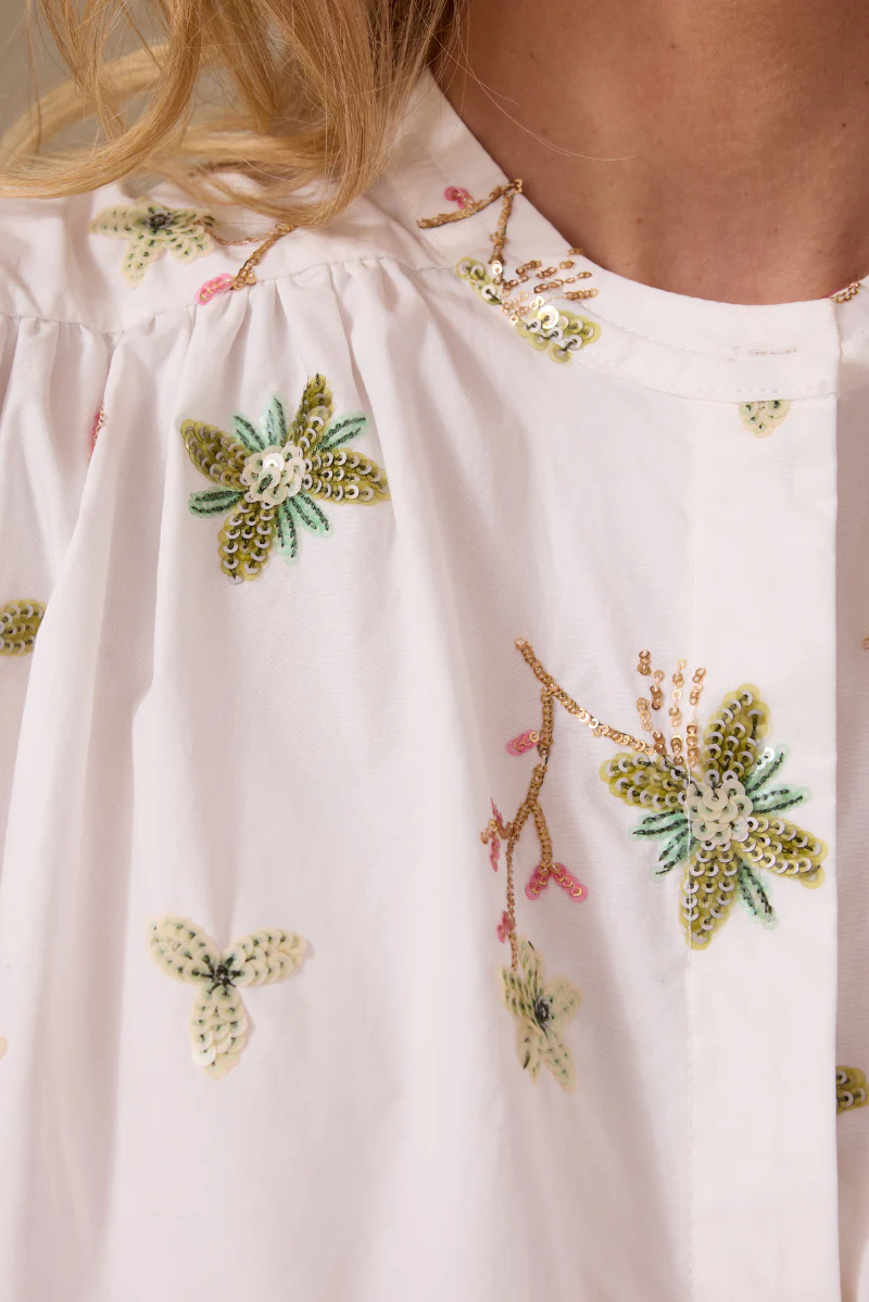Luna Blouse Off-white Print - Image 5