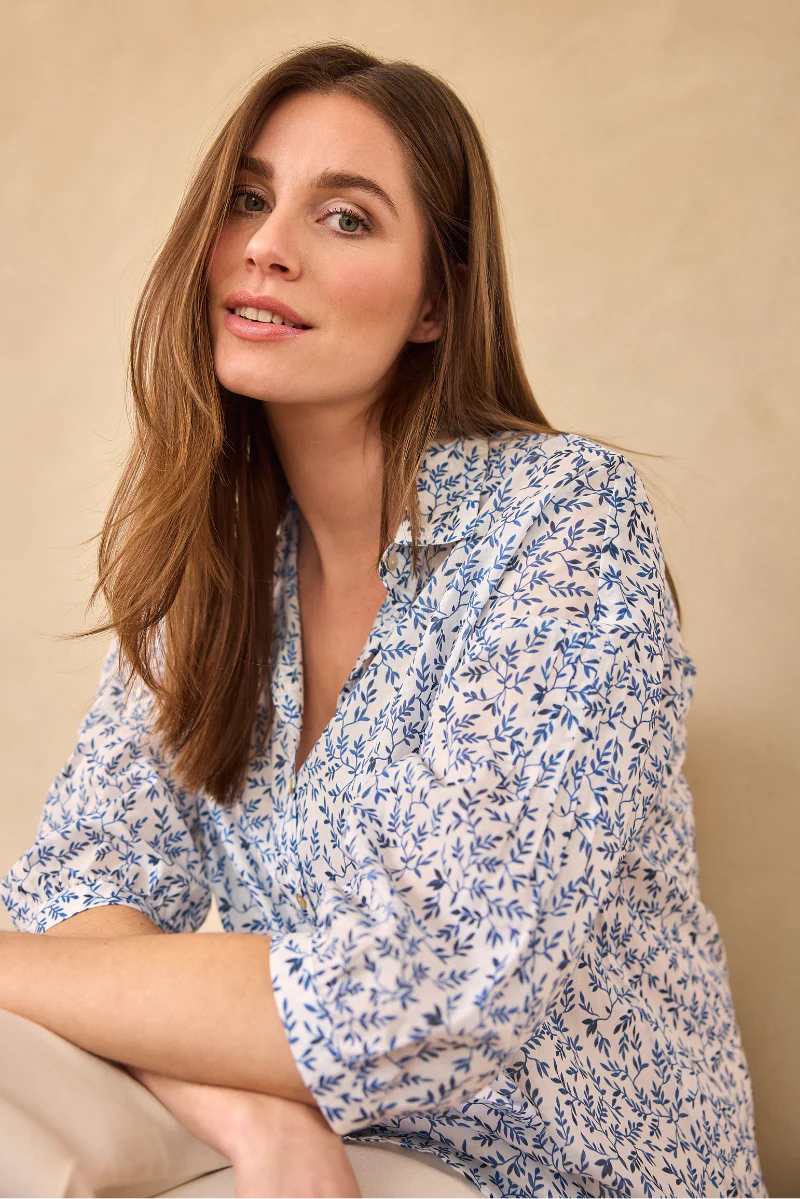 Maaike Blouse Blauw Print - Image 2