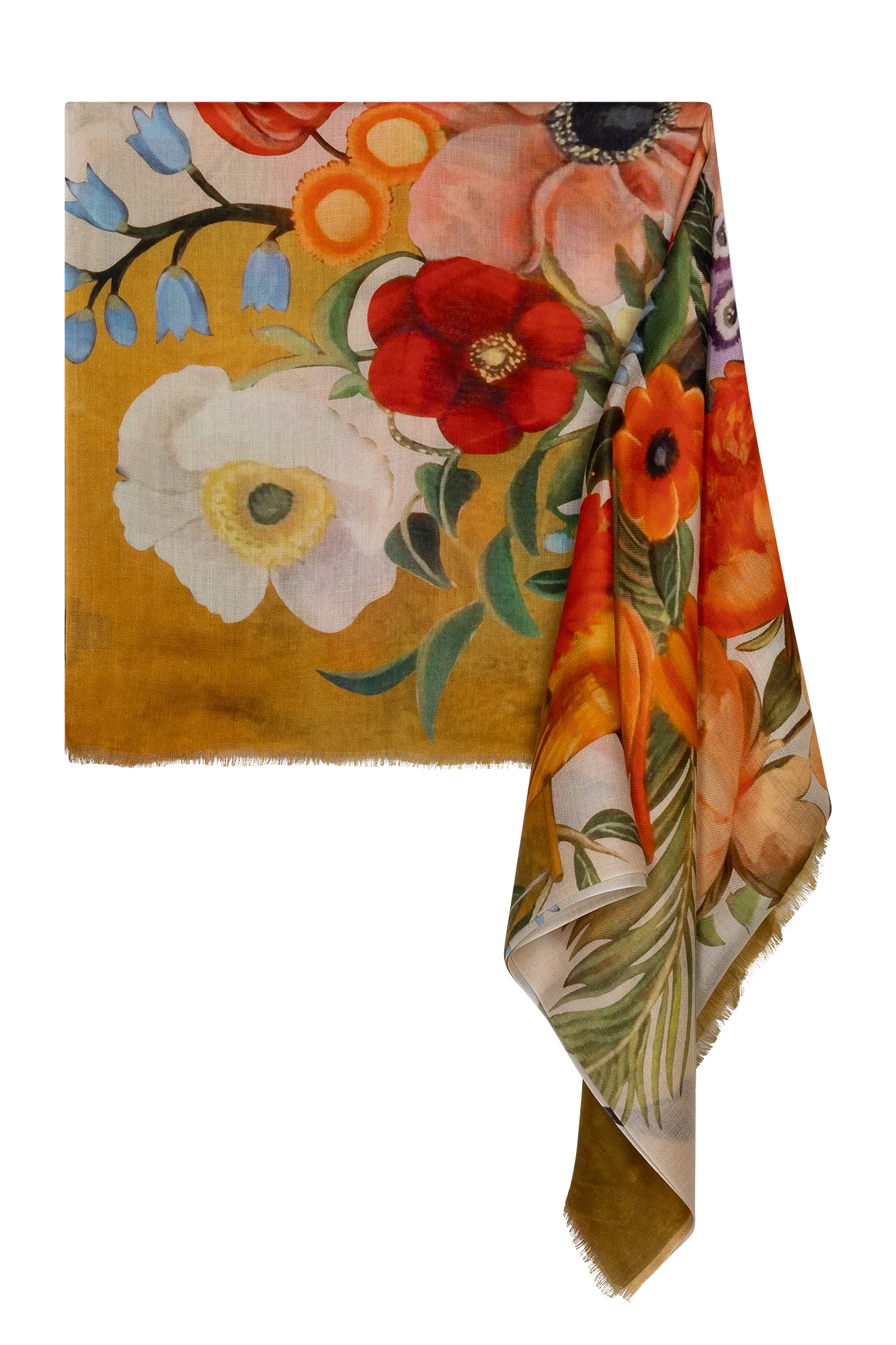 Gelina Shawl Geel Print